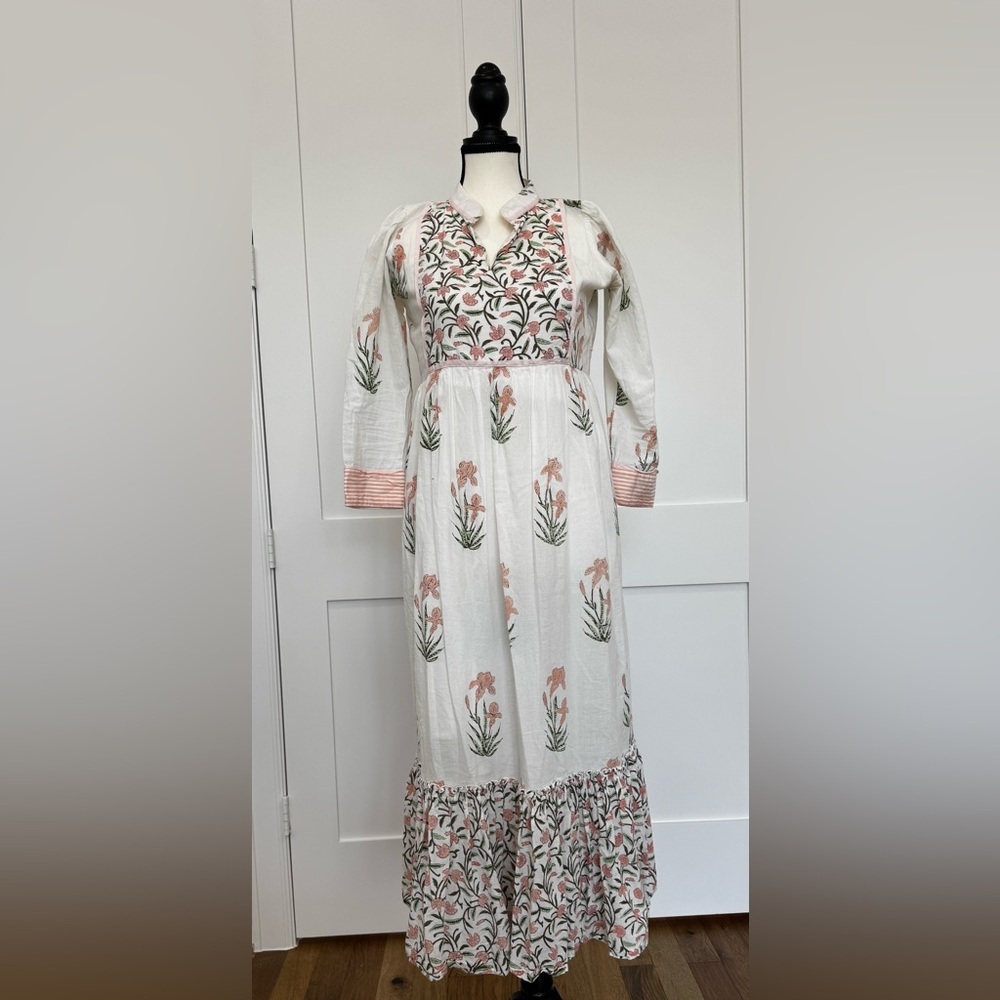🌸 Madison Matthews Lightweight Floral Maxi Dress – XS 🌸
